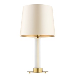 Hampton lampa stołowa 1xE27 mosiądz/beżowy 8541AR
