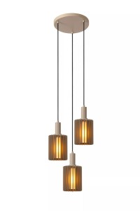 Lambres lampa wisząca 3xE27 szara 45410/13/41