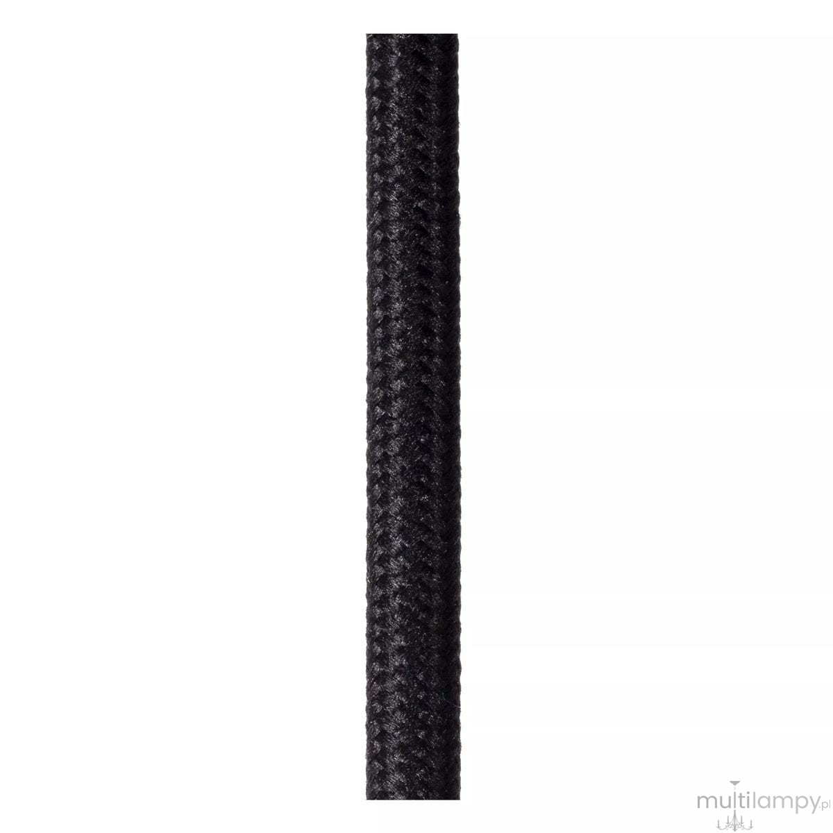 Lambre lampa wisząca 1xE27 w kolorze czarnym, z tekstylnym kablem, w prostym, minimalistycznym stylu. Produkt prezentowany w pionie, na jednolitym tle, podkreślającym jego elegancki wygląd.