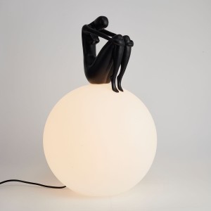 Woman-2 lampa stołowa 1xE27 czarna ST-6020-B black