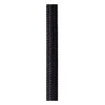 Czarna lampa wisząca Almelo z trzema oprawami E27, wykonana z teksturowanego materiału. Produkt zawieszony pionowo, z widocznym kablem w plecionce. Idealna do nowoczesnych wnętrz.