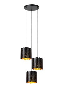 Almelo lampa wisząca 3xE27 czarna 21434/13/30