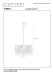 Lampa wisząca Almelo w kolorze czarnym, z oprawą na jedną żarówkę E27. Ma prostokątny kształt o wymiarach 40 cm szerokości i 155 cm długości. Zawieszona na cienkim przewodzie, idealna do nowoczesnych wnętrz.