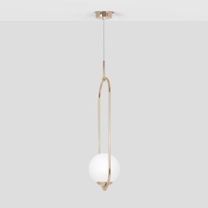 Ritus lampa wisząca 1xE14 złota/biała K-5391