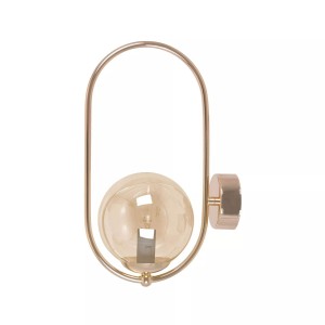 Sven kinkiet 1xE14 złoty/bursztynowy K-5398