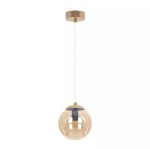Grand lampa wisząca 1xE14 złota/bursztynowa K-5410