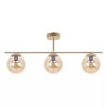 Grand lampa sufitowa 3xE14 złota/bursztynowa K-5412