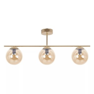 Grand lampa sufitowa 3xE14 złota/bursztynowa K-5412