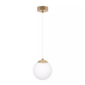 Rea lampa wisząca 1xE14 złota/biała K-5420