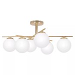 Rea lampa sufitowa 6xE14 złota/biała K-5424