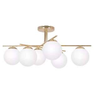 Rea lampa sufitowa 6xE14 złota/biała K-5424