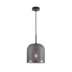 Renti lampa wisząca 1xE27 czarna/dymiony PND-25205-1L-BK-SG
