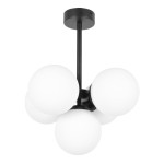 Inez lampa sufitowa 5xE14 czarna/biała K-5361