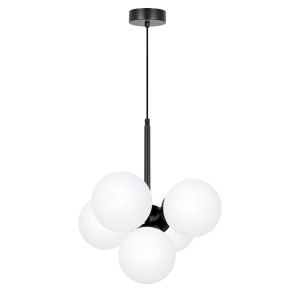 Inez lampa wisząca 5xE14 czarna/biała K-5362