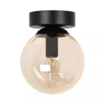 Piro lampa sufitowa 1xE14 czarna/bursztynowa K-5366