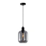 Zona lampa wisząca 1xE27 czarna/dymiony PND-29258S-1-BK-SG