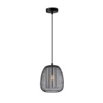 Amiria lampa wisząca 1xE27 czarna PND-28612-BK-SG