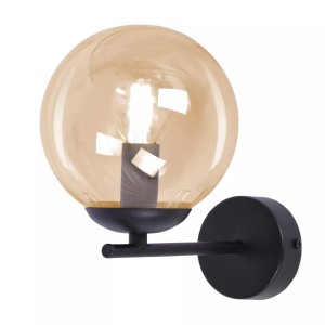 Delta kinkiet 1xE14 czarny/bursztynowy K-5306