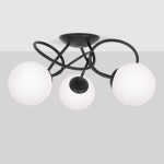 Nela lampa sufitowa 3xE14 czarna/biała K-5350