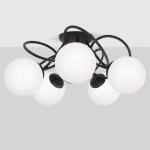 Nela lampa sufitowa 5xE14 czarna/biała K-5351
