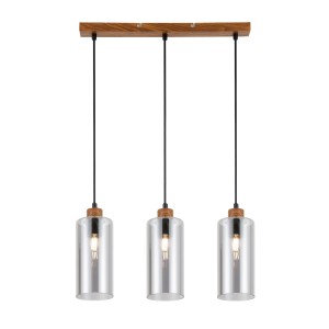 Naster lampa wisząca 3xE27 dymiony PND-23051-3-WO
