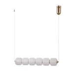 Ganti lampa wisząca 1xLED/15W mosiądz/biały PND-34362-6H-HBR-OPAL