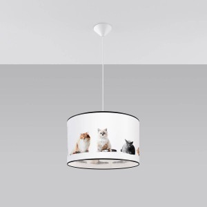 Koty 40 lampa wisząca 1xE27 biała SL.1421
