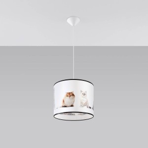 Koty 30 lampa wisząca 1xE27 biała SL.1420