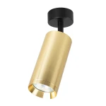 Mica lampa sufitowa (spot) 1-punktowa czarna/złota ML1143