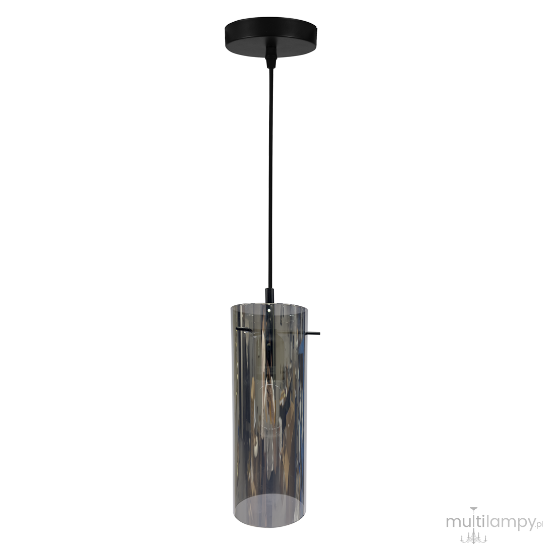 Lampa wisząca Padova z jednym gniazdem E27, w kolorze czarnym. Posiada przezroczysty klosz w formie cylindrycznej, zawieszona na cienkim kablu. Górna część wykończona okrągłym mocowaniem sufitowym. Idealna do nowoczesnych wnętrz.