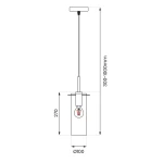 Lampa wisząca Padova 1xE27 w kolorze czarnym, z regulowaną wysokością 300-1000 mm. Kształt cylindryczny z oprawką na żarówkę, średnica 100 mm, zawieszona na cienkim przewodzie. Prosty design, idealna do nowoczesnych wnętrz.