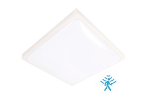 Luvo D29,5 plafon kwadrat z czujnikiem ruchu 2xE27/IP44 biały