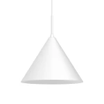 Lampa wisząca Capital D32 z białym kloszem w kształcie stożka, zawieszona na cienkim przewodzie. Umożliwia użycie żarówki GX53. Prosty, minimalistyczny design, prezentujący się w neutralnym otoczeniu.
