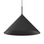 Czarna lampa wisząca Capital D46 z kloszem w kształcie stożka, wykonana z metalu, z pojedynczym gniazdem GX53. Zawieszona na cienkim kablu, prezentuje nowoczesny design, idealna do minimalistycznych wnętrz.
