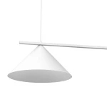 Lampa wisząca Capital 2xGX53 w kolorze białym, o kształcie stożkowym. Zawieszona na cienkim przewodzie, z prostokątnym elementem montażowym. Gładka, matowa powierzchnia, idealna do nowoczesnych wnętrz.