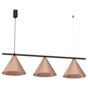 Capital lampa wisząca 3xGX53 czarna/miedź MLP0940