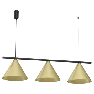 Capital lampa wisząca 3xGX53 czarna/złoty MLP0937