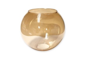 Klosz szklany Dora kula D150 transparentny bursztynowy