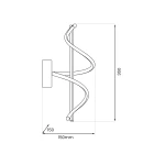 Kinkiet Twist w kolorze czarnym, z jedną diodą LED o mocy 12W. Posiada spiralny kształt, montowany na ścianie. Wymiary: 360 mm wysokości i 150 mm szerokości. Prosty design, idealny do nowoczesnych wnętrz.