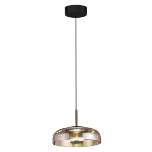 Vetro lampa wisząca 1xLED/6W czarna/bursztynowy ML1045