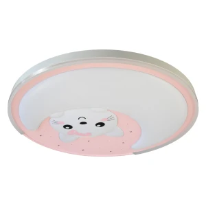 Mooncat plafon 1xLED/34W biały/różowy ML1059