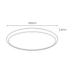 Plafon Mooncat 1xLED/34W w kolorze białym i różowym o średnicy 490 mm i wysokości 80 mm. Okrągły kształt, prosty design, idealny do nowoczesnych wnętrz. Brak dodatkowych elementów dekoracyjnych.