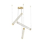 Como lampa wisząca z pilotem 3xLED/64W mosiądz 1234