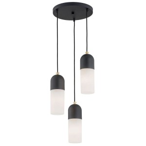 Burgos lampa wisząca 3xE27 czarna 1467AR
