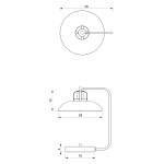 Lampa biurkowa Felix 1xE27 w kolorze czarnym i złotym. Okrągła podsufitka o średnicy 35 cm, klosz szeroki na 29 cm, z wysokością 13 cm. Metalowa konstrukcja z eleganckim wykończeniem. Idealna do biura lub domowego wnętrza.