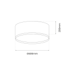 Plafon Rondo 1xLED/18W w kolorze butelkowej zieleni z złotymi elementami. Okrągły kształt, średnica 400 mm, wysokość 200 mm. Prosty design, idealny do nowoczesnych wnętrz.