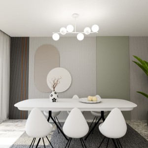 Bior lampa wisząca 6-punktowa biała  1021/6