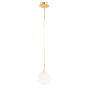 Paloma D12 lampa wisząca 1xE14 mosiądz/biała 8506AR
