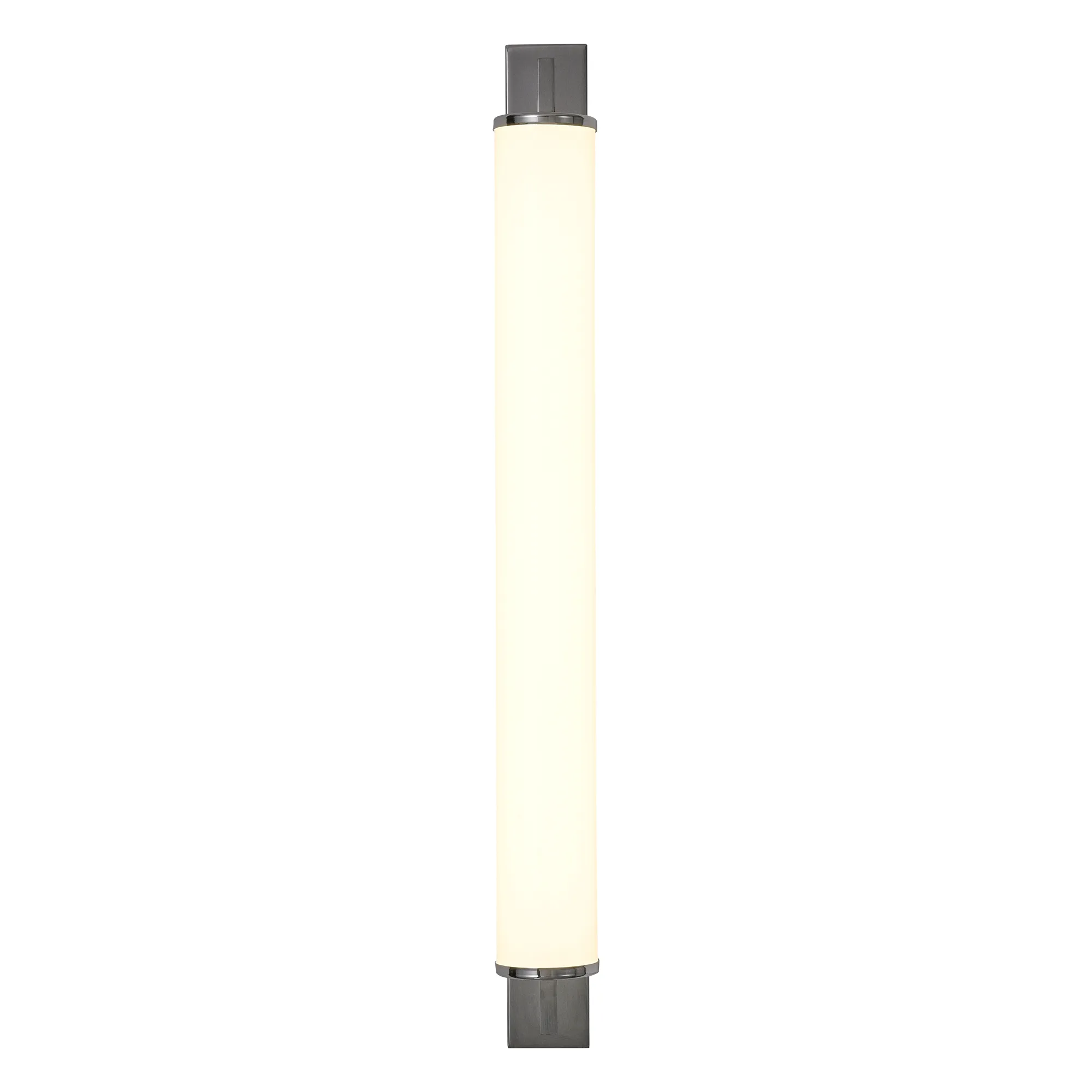 Kinkiet Almea 1xLED/18W/IP44 w chromowanej obudowie, o prostokątnym kształcie. Posiada matową, białą szybę, emitującą ciepłe światło. Montowany pionowo, idealny do łazienek lub pomieszczeń o podwyższonej wilgotności.