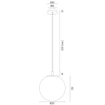 Lampa wisząca Paloma D25 z mosiądzu w kolorze miodowym, z jednym gwintem E27. Okrągła podstawka z metalowym wykończeniem, zawieszona na cienkim przewodzie. Prosta, elegancka forma, idealna do nowoczesnych wnętrz.